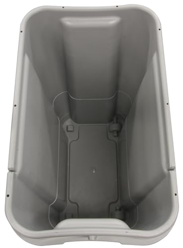 Eco Nexus 85 Mixed Paper & Card Recycling Bin (Grey, Pastel Blue Sticker) – 85-Litre Mixed Waste Bin with Narrow Footprint – Slim Indoor Recycling Container