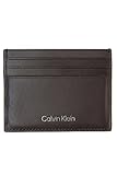 Calvin Klein CK Vital, Accesorio de Viaje-Billetera Plegable Triple para Hombre, Dark Brown, Talla única