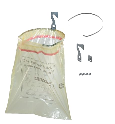 O-Spring System für Tüten und Müllsäcke bis zu 120l, gelber Sack Ständer, Müllsackständer, Müllbeutel Halter, Flaschensammler, Müllständer, Müllsackhalter, Halterung für Küche,Werkstatt,Garten,Camping