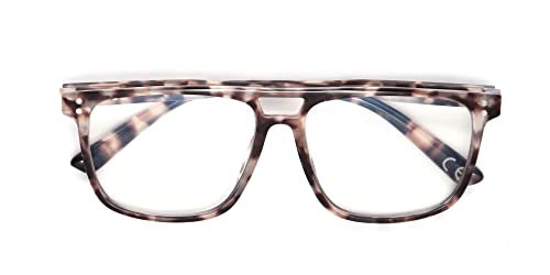 Image of Foster Grant Milo Unisex Blue Light Glasses, Milky Gray tortoise, 53mm, 5013058-000.COM