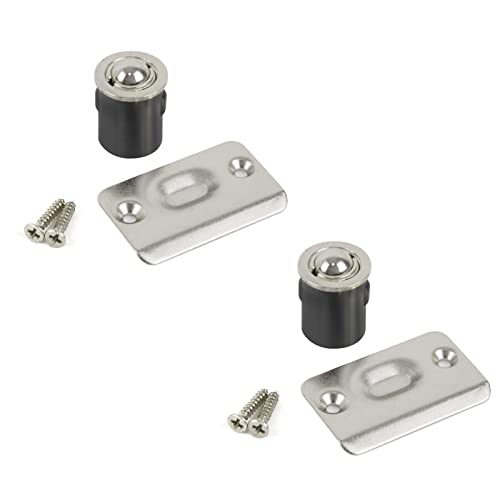 La mejor comparación de Troqueles de golpe para comprar hoy. 41 DonYoung - Juego de 2 bolas de pilotaje con placa de golpe, accesorios para puerta de cierre de bala, acero inoxidable cepillado, acabado de manchas a troquel, níquel satinado