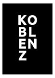 Premium Poster Stadt KOBLENZ | Städtemotiv, Typografie | 