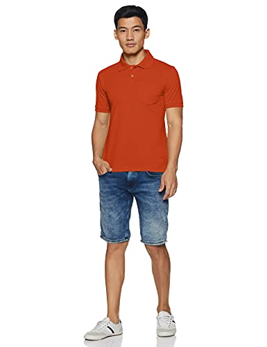 Image of Rupa Bumchums Men Super Combed Cotton Solid Half Sleeve Club Collar Polo Regular Fit T-Shirt with Chest Pocket