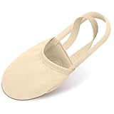 DiULi Zapatos Media Punta de Ballet, Zapatillas de Danza Niñas Adultos, Zapatos de Danza Media Punta, Zapatillas de Baile, Puntas de Ballet y Gimnasia Ritmica para Niña y Mujer (Tono de piel - M)