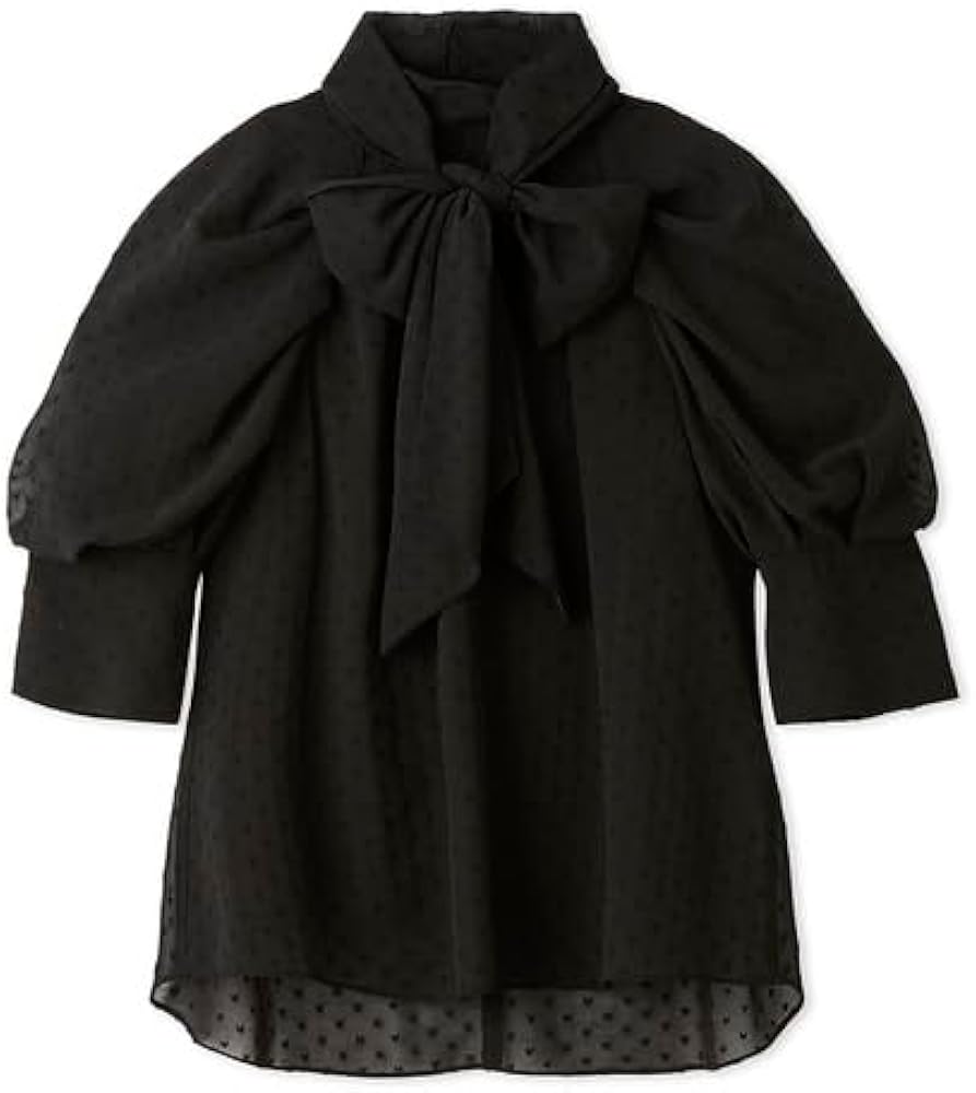 Amazon | ラグランオーガンザボウタイブラウス LWFB251068BLKF