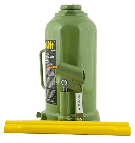 Image of Pro-Lift Welded Bottle Jack 20 Ton - (40,000 Lbs) Capacity Hydraulic Lifting with Side Pump Two-Piece Handle