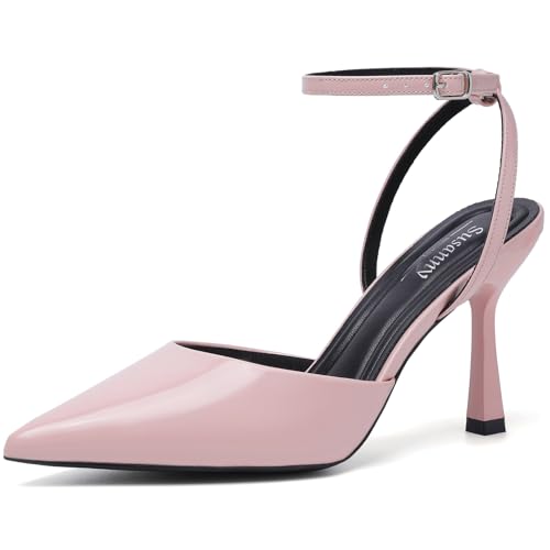 Image of Susanny Heels for Women Stiletto Closed Pointed Toe Backless Dress Shoes High Heels Sexy Kitten Pumps Wedding Guest Party Dance Prom Dressy Comfort Shoes