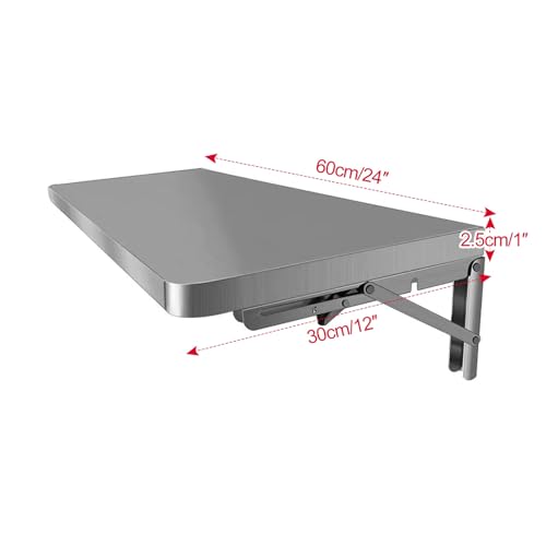 Table murale en acier inoxydable pliante pour briser le manque d'espace
