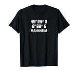 Das Koordinaten Motiv für alle Mannheimer und Monnemer, die Mannheim bzw. Monnem in Baden-Württemberg lieben! Ideal als Geschenk zum Geburtstag auch für alle, die gerne nach Mannheim reisen, hier arbeiten oder studieren!