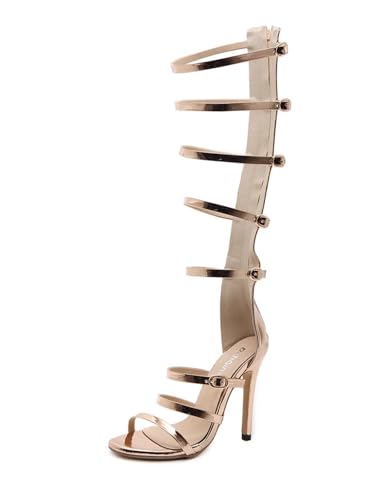 Sandales à talons aiguilles romains d'une finition haut de gamme pour femme