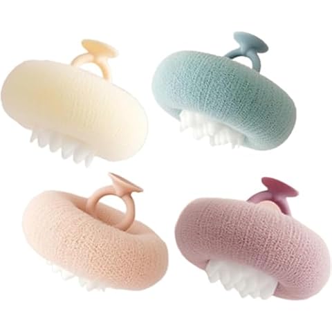 New Upgrade 2-in-1 Sunflower Bath Ball, Super Soft Sunflower Suction Cup Bath Ball, Exfoliating Bath Sponge Cleaning Brush, Shower Loofah Sponge Cover