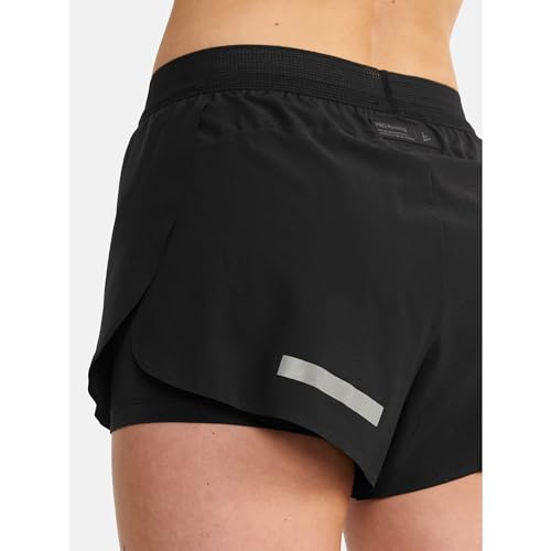 Craft Femme Pro Hypervent Split 2 Short de course évitant irritations et chaleur