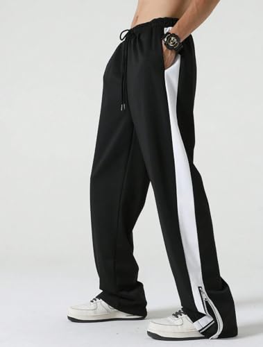 Image of BE SAVAGE Trendy Side Zip Baggy Track Pants for Men | Joggers | Gym Wear | Casual & Street Style Trackpants | Relaxed Fit with Zipper Pockets
