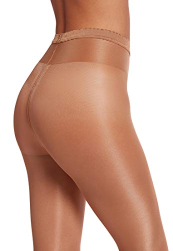 Wolford Neon 40 Denier Tights Pantyhose for Women Semi Sheer Brilliant Shine Soft Logo Waistband Invisible Reinforced Toe4