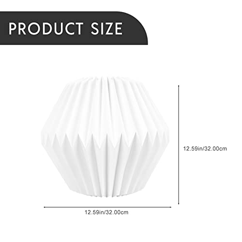 Minkissy Paper Origami Lamp Shade Nordic Style Folded Paper Lampshade Hanging Origami Light Shade Cover Paper Decorative Lantern For Home Office Hotel #TOP2