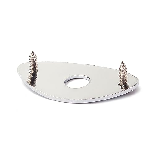SUPVOX Guitar Jack Plate for Electric Guitar Bass Chrome Socket Piece Easy Install with Screws