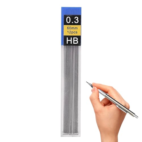 ペンシル芯の補充 - 12本入りの鉛筆芯詰め替え - 家庭や学生向けの文房具用品 学校勉強試験に最適