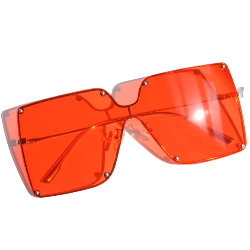 LEMON GRASS Rimless 72mm Oversized Flattop Sunglasses