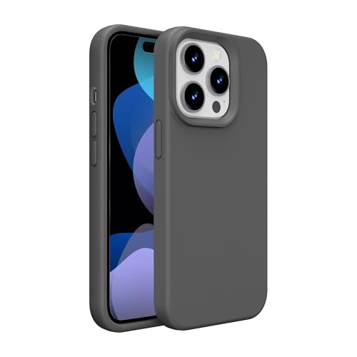 Image of iPhone 11 Pro Case Silicone,Soft Microfiber Lining(Charcoal Gray)