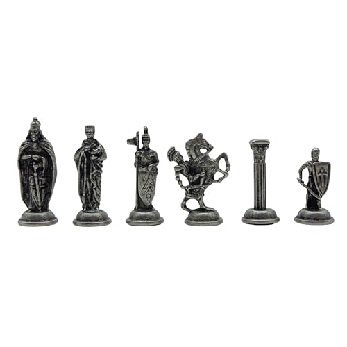 Set de Ajedrez de Madera con Caja y Piezas Metálicas miniatura 6