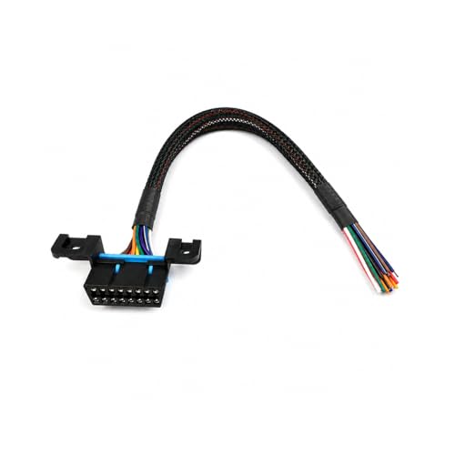 Cable OBD2 hembra con conector arnés de cable trenzado de 16 pines universal
