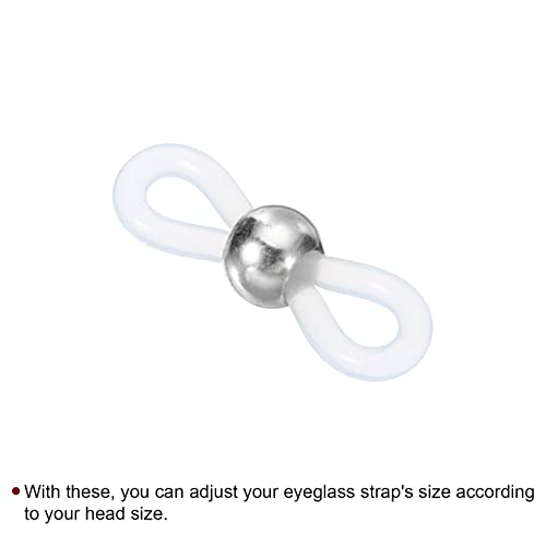 Image of PATIKIL Eyeglass Chain Connector, Pack Adjustable Anti Slip Strap Holder Chain End Loop for Women Men Eyeglasses Sunglasses