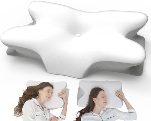 RUMMY Cervical Memory Foam Ergonomisches Nackenkissen mit Abnehmbarem,Waschbarem Bezug,für Orthopädischen Schlaf,Nackenschmerzen und Bauchschläfer (55x35x13 cm) RUMMY Cervical Memory Foam Ergonomisches Nackenkissen mit Abnehmbarem,Waschbarem Bezug,für Orthopädischen Schlaf,Nackenschmerzen und Bauchschläfer (55x35x13 cm)