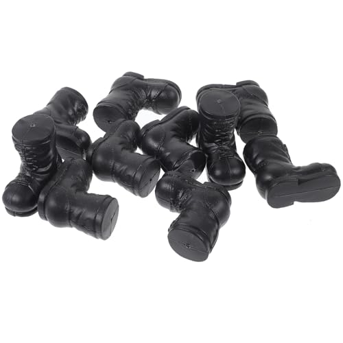 Toyvian 10pcs Santa Claus Boots Christmas Decorations Set Santa Boot Props Xmas Party Accessories Holiday Supplies