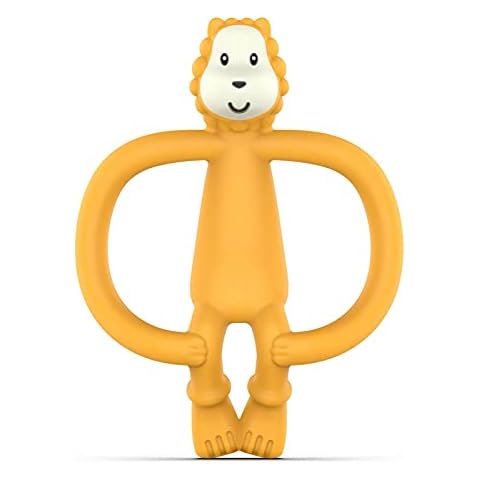 Matchstick Monkey, Antimicrobial Silicone Teether & Gel Applicator, Easy To Grip, BPA Free, 3 Months Old+, 11 cm, Ludo Lion Cover