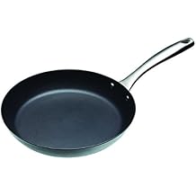 MasterClass MCFP26 Professional Carbon Steel Non-Stick Induction-Safe Frying Pan, 26 cm 10", Black
