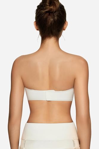 Image of OEAK Womens Strapless Jelly Bras Push Up Padded Bandeau Wireless Half Bra