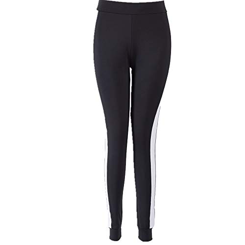 ZHJA 2019 New Ladies Yoga Pants Outdoor Sports Running Slim Hips Quick-Drying Leggings Nine Pants was Thin Black