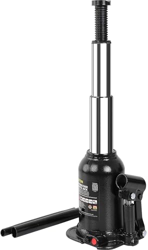 Image of Big Red 8 Ton Double Ram Welded Hydraulic Jack, Perfect for Auto Repair and House Elevation Tasks, Black, ATH80802XB