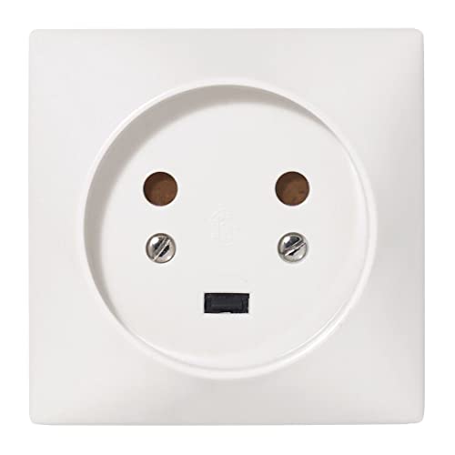 LEGRAND - Prise de Puissance 20A Murale avec Terre - Prise 2P+T Monobloc - Plaque 80 x 80 mm - 2 Alvéoles - Pose par Encastrement ou en Saillie - Fabriqué En...