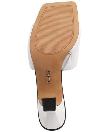 Image of DKNY Women's Keke Square Toe Heeeld Sandal Mule With Logo | Party Sandals