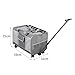Fonowx Pet Carrier with Wheels,Pet Travel Carrier on Wheels,Detachable,Breathable,Rolling Carrier,Folding Travel Bag for Dogs Cats, Gray