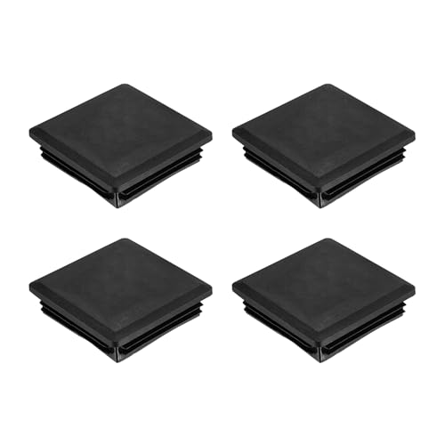Image of uxcell 4Pcs Square Plastic Plugs, 80 x 80mm /3.15 x 3.15inch PE Pipe Tubing End Caps for 72-78mm /2.83-3.07inch Square Tube Furniture Chair Leg, Black