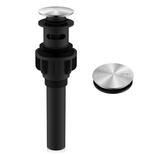 KENES Bathroom Sink Drain Stopper Pop up Sink Drain with Ove...
