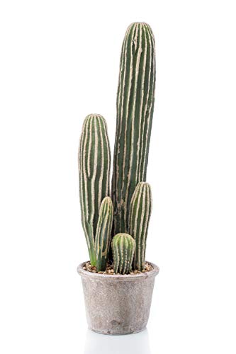 artplants.de Cactus San Pedro Artificiel DACON en Pot décoratif, Vert, 55cm - Plante synthétique/Faux Cactus