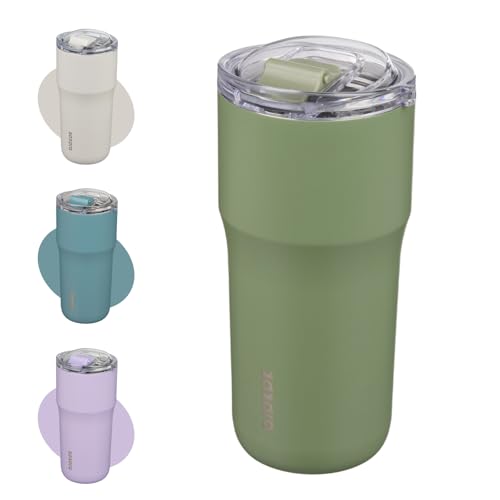 Image of BJPKPK 20oz Spill Proof Coffee Tumbler, Insulated Stainless Steel Cup | Double Wall Vacuum, Leakproof Lid, Keeps Hot /Cold /Iced, BPA Free, Dishwasher Safe, Cupholder, Travel, Forest Green