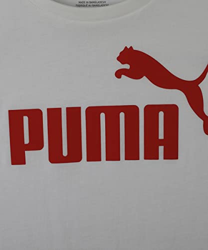 Image of Puma Boy's ESS Logo Tee B, White, 4-5 Years