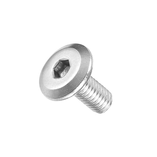 Image of METALLIXITY Flat Head Hex Socket Cap Screws Bolts(M3-0.5x6) 100Pcs, 304 Stainless Steel Hex Socket Furniture Bolts Screws - for Furniture Woodworking Project, Silver Tone