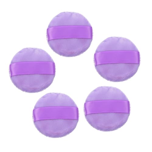 PartyKindom 5pcs Powder for Makeup Powder for Face Powder Makeup Pads Cotton Rounds Loose Face Powder Puff Fluffy Makeup Sponges Make up Sponges Makeup Puff Pure Cotton Violet
