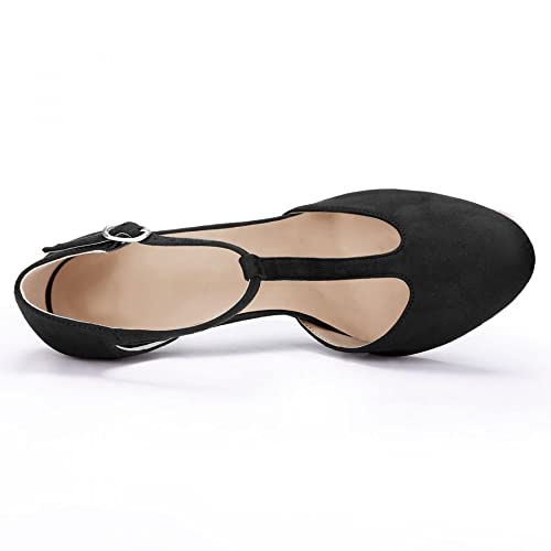 Perphy Mary Janes Pumps T-Strap Ankle Strap Stiletto Heels for Women4