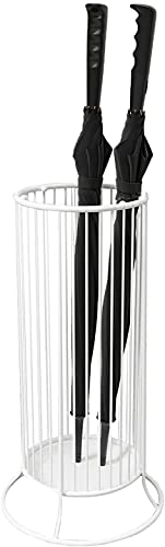 Sywlwxkq Umbrella Stand Rack,Umbrella Stand Wrought Iron Hollowout Barrel,Large Capacity and Space Saving Umbrella Barrel,a,29X57Cm