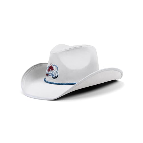 FOCO Women's Colorado Avalanche NHL Team Rhinestone Logo White Cowboy Hat
