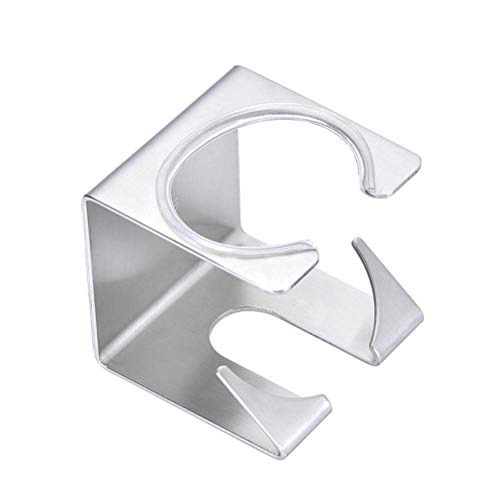 Regal Edelstahl Elektrorasiererhalter selbstklebend Elektrorasierer Kleiderbügel Badzubehör (Silber)