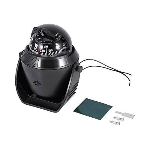 Brújula marina digital con luz LED 12V para barco miniatura 3