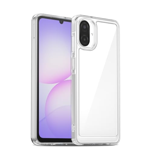 Image of Case for Samsung Galaxy A07 4G, Military Grade Drop Protection Phone Case, Yellowing Resistant, Anti-Scratch Hard PC Back, Shockproof Hard Ultra-Thin Protective Cover, Clear