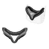 Esta cubierta facial para auriculares VR está hecha de cuero PU y espuma de esponja, que es suave, cómoda y transpirable, mucho mejor en reducción de presión y resistente al sudor. Es resistente al desgarro y duradero. El soporte de interfaz facial V...